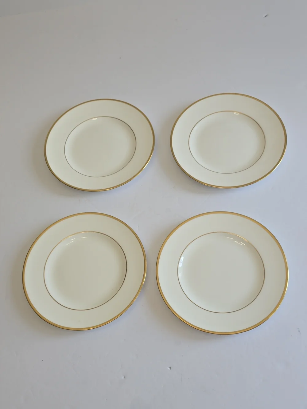 Wedgwood Set Of 4 California Bone China Salad Plates Ivory W4377 Made In England